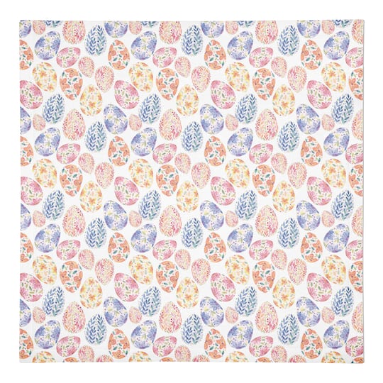 Colorful Floral Easter Eggs 10" x 10" Cotton Twill Napkin